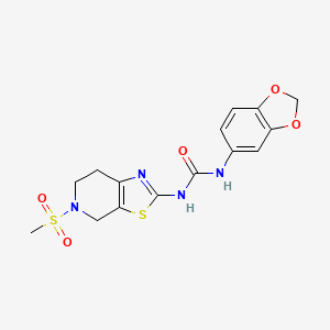 1-(Benzo[d][1,3]dioxol-5-yl)-3-(5-(methylsulfonyl)-4,5,6,7-tetrahydrothiazolo[5,4-c]pyridin-2-yl)urea