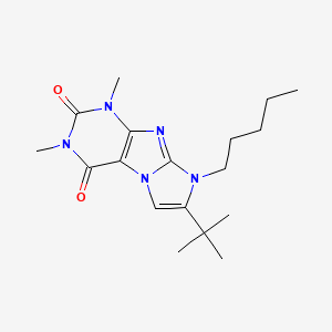 7-(tert-butyl)-1,3-dimethyl-8-pentyl-1H-imidazo[2,1-f]purine-2,4(3H,8H)-dione