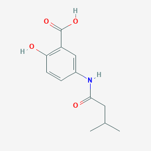 molecular formula C12H15NO4 B2949773 2-Hydroxy-5-[(3-methylbutanoyl)amino]benzoic acid CAS No. 104786-91-6