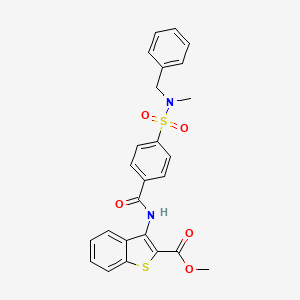 molecular formula C25H22N2O5S2 B2949778 methyl 3-(4-(N-benzyl-N-methylsulfamoyl)benzamido)benzo[b]thiophene-2-carboxylate CAS No. 683768-11-8