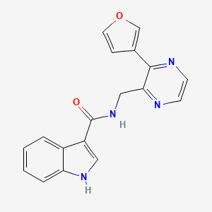 N-((3-(furan-3-yl)pyrazin-2-yl)methyl)-1H-indole-3-carboxamide