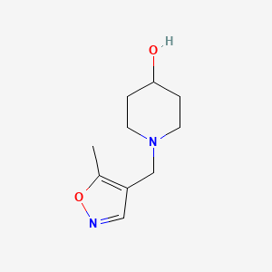 molecular formula C10H16N2O2 B2949780 1-[(5-methyl-1,2-oxazol-4-yl)methyl]piperidin-4-ol CAS No. 2195815-91-7