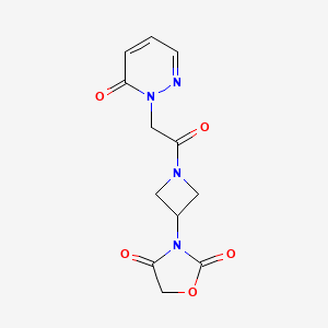 3-(1-(2-(6-oxopyridazin-1(6H)-yl)acetyl)azetidin-3-yl)oxazolidine-2,4-dione
