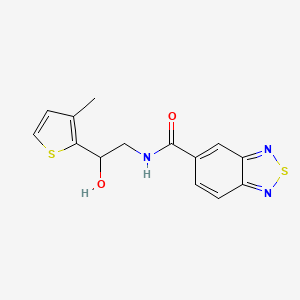 molecular formula C14H13N3O2S2 B2949788 N-(2-hydroxy-2-(3-methylthiophen-2-yl)ethyl)benzo[c][1,2,5]thiadiazole-5-carboxamide CAS No. 1351635-38-5