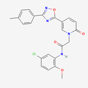 molecular formula C23H19ClN4O4 B2949794 N-(5-chloro-2-methoxyphenyl)-2-(2-oxo-5-(3-(p-tolyl)-1,2,4-oxadiazol-5-yl)pyridin-1(2H)-yl)acetamide CAS No. 1112349-53-7