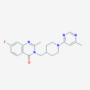 7-Fluoro-2-methyl-3-[[1-(6-methylpyrimidin-4-yl)piperidin-4-yl]methyl]quinazolin-4-one