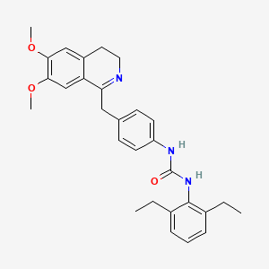1-(2,6-Diethylphenyl)-3-[4-[(6,7-dimethoxy-3,4-dihydroisoquinolin-1-yl)methyl]phenyl]urea