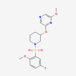 2-((1-((5-Fluoro-2-methoxyphenyl)sulfonyl)piperidin-3-yl)oxy)-6-methoxypyrazine
