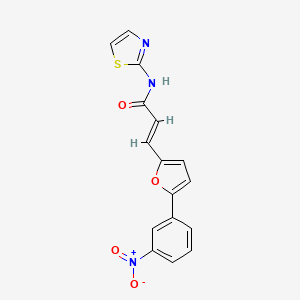 (E)-3-(5-(3-nitrophenyl)furan-2-yl)-N-(thiazol-2-yl)acrylamide