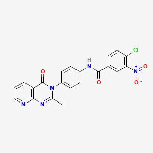 4-chloro-N-(4-(2-methyl-4-oxopyrido[2,3-d]pyrimidin-3(4H)-yl)phenyl)-3-nitrobenzamide