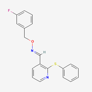 2-(phenylsulfanyl)nicotinaldehyde O-(3-fluorobenzyl)oxime