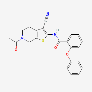 N-(6-acetyl-3-cyano-4,5,6,7-tetrahydrothieno[2,3-c]pyridin-2-yl)-2-phenoxybenzamide