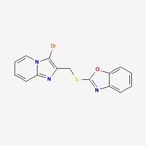 2-(((3-Bromoimidazo[1,2-a]pyridin-2-yl)methyl)thio)benzo[d]oxazole