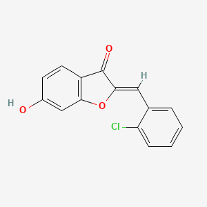 molecular formula C15H9ClO3 B2949828 (2Z)-2-(2-chlorobenzylidene)-6-hydroxy-1-benzofuran-3(2H)-one CAS No. 1234351-74-6