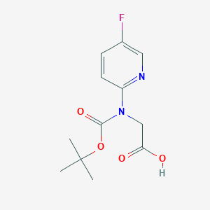 2-[(5-Fluoropyridin-2-yl)-[(2-methylpropan-2-yl)oxycarbonyl]amino]acetic acid