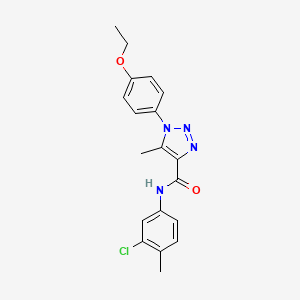 molecular formula C19H19ClN4O2 B2949834 N-(3-chloro-4-methylphenyl)-1-(4-ethoxyphenyl)-5-methyl-1H-1,2,3-triazole-4-carboxamide CAS No. 866866-72-0
