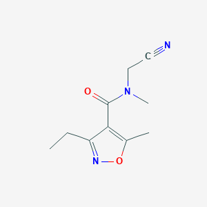 molecular formula C10H13N3O2 B2949835 N-(cyanomethyl)-3-ethyl-N,5-dimethyl-1,2-oxazole-4-carboxamide CAS No. 1258675-60-3