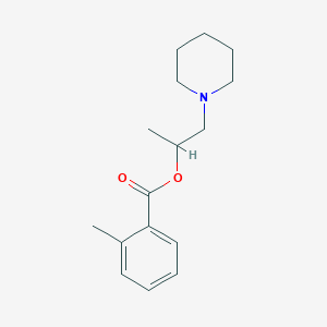 molecular formula C16H23NO2 B294984 1-(Piperidin-1-yl)propan-2-yl 2-methylbenzoate 