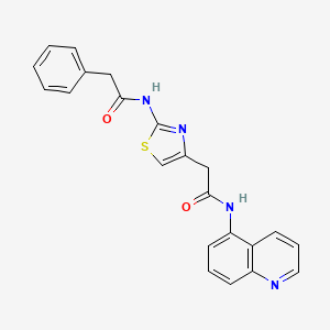 N-(4-(2-oxo-2-(quinolin-5-ylamino)ethyl)thiazol-2-yl)-2-phenylacetamide