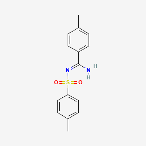 molecular formula C15H16N2O2S B2949845 (Z)-4-methyl-N'-tosylbenzimidamide CAS No. 201989-11-9