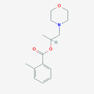 molecular formula C15H21NO3 B294985 1-Methyl-2-(4-morpholinyl)ethyl 2-methylbenzoate 