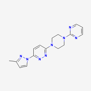 3-(3-Methylpyrazol-1-yl)-6-(4-pyrimidin-2-ylpiperazin-1-yl)pyridazine