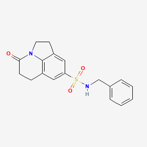 molecular formula C18H18N2O3S B2949859 N-benzyl-4-oxo-1,2,5,6-tetrahydro-4H-pyrrolo[3,2,1-ij]quinoline-8-sulfonamide CAS No. 898462-40-3