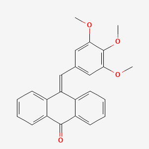 molecular formula C24H20O4 B2949863 10-[(3,4,5-Trimethoxyphenyl)methylidene]anthracen-9-one CAS No. 452947-78-3