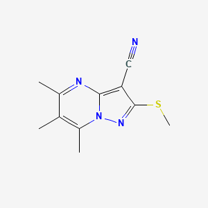 5,6,7-Trimethyl-2-(methylsulfanyl)pyrazolo[1,5-a]pyrimidine-3-carbonitrile