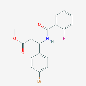 Methyl 3-(4-bromophenyl)-3-[(2-fluorobenzoyl)amino]propanoate