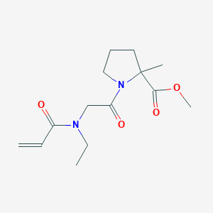 molecular formula C14H22N2O4 B2949867 Methyl 1-[2-[ethyl(prop-2-enoyl)amino]acetyl]-2-methylpyrrolidine-2-carboxylate CAS No. 2320362-97-6