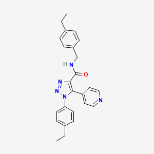 molecular formula C25H25N5O B2949876 1-(3,4-dimethylphenyl)-N-(4-propoxybenzyl)-5-pyridin-4-yl-1H-1,2,3-triazole-4-carboxamide CAS No. 1251566-11-6