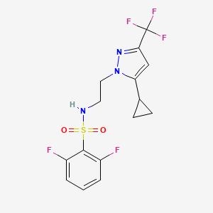 N-(2-(5-cyclopropyl-3-(trifluoromethyl)-1H-pyrazol-1-yl)ethyl)-2,6-difluorobenzenesulfonamide
