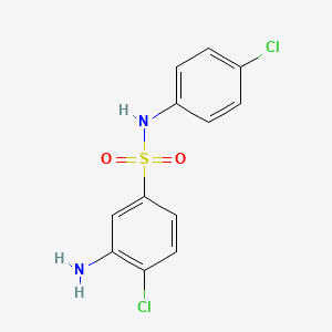 molecular formula C12H10Cl2N2O2S B2949895 3-amino-4-chloro-N-(4-chlorophenyl)benzene-1-sulfonamide CAS No. 325724-63-8