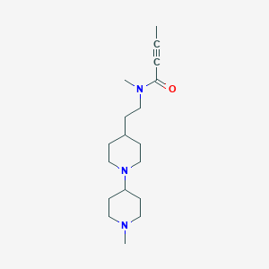 N-Methyl-N-[2-[1-(1-methylpiperidin-4-yl)piperidin-4-yl]ethyl]but-2-ynamide