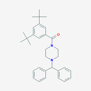 molecular formula C32H40N2O B294990 1-Benzhydryl-4-(3,5-ditert-butylbenzoyl)piperazine 