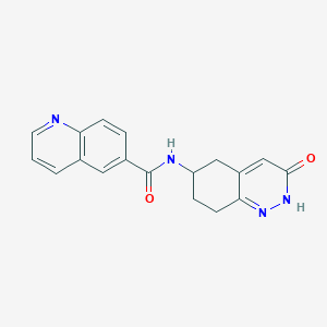 N-(3-oxo-2,3,5,6,7,8-hexahydrocinnolin-6-yl)quinoline-6-carboxamide