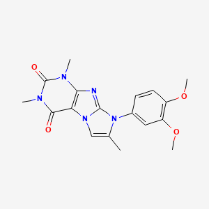 8-(3,4-dimethoxyphenyl)-1,3,7-trimethyl-1H,2H,3H,4H,8H-imidazo[1,2-g]purine-2,4-dione