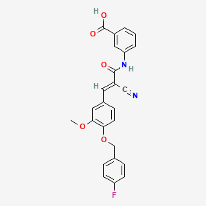 3-(2-cyano-3-{4-[(4-fluorophenyl)methoxy]-3-methoxyphenyl}prop-2-enamido)benzoic acid