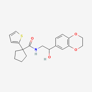 N-(2-(2,3-dihydrobenzo[b][1,4]dioxin-6-yl)-2-hydroxyethyl)-1-(thiophen-2-yl)cyclopentanecarboxamide