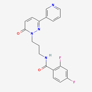 2,4-difluoro-N-(3-(6-oxo-3-(pyridin-3-yl)pyridazin-1(6H)-yl)propyl)benzamide