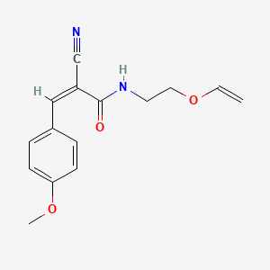 (Z)-2-cyano-N-(2-ethenoxyethyl)-3-(4-methoxyphenyl)prop-2-enamide