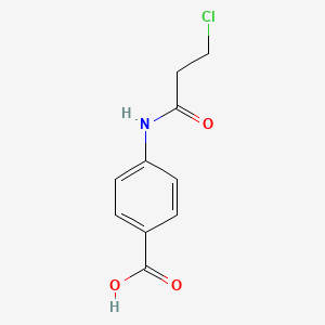 molecular formula C10H10ClNO3 B2949988 4-[(3-Chloropropanoyl)amino]benzoic acid CAS No. 19314-11-5