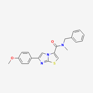 molecular formula C21H19N3O2S B2949990 N-benzyl-6-(4-methoxyphenyl)-N-methylimidazo[2,1-b]thiazole-3-carboxamide CAS No. 1049422-85-6