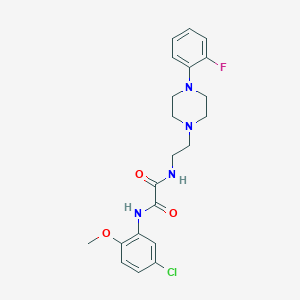 molecular formula C21H24ClFN4O3 B2949994 N1-(5-chloro-2-methoxyphenyl)-N2-(2-(4-(2-fluorophenyl)piperazin-1-yl)ethyl)oxalamide CAS No. 1049376-32-0