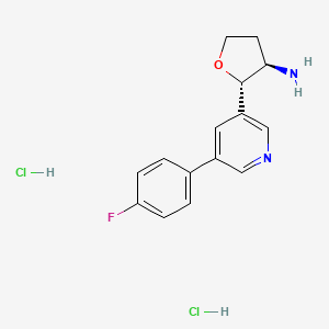 (2S,3R)-2-[5-(4-Fluorophenyl)pyridin-3-yl]oxolan-3-amine;dihydrochloride