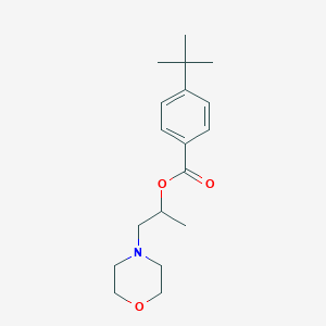 molecular formula C18H27NO3 B295000 1-(Morpholin-4-yl)propan-2-yl 4-tert-butylbenzoate 