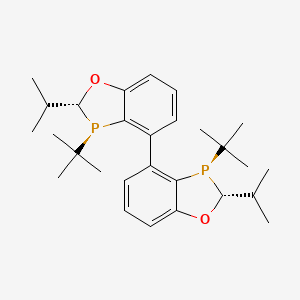 molecular formula C28H40O2P2 B2950011 (2R,2'R,3R,3'R)-3,3'-Di-tert-butyl-2,2'-diisopropyl-2,2',3,3'-tetrahydro-4,4'-bibenzo[d][1,3]oxaphosphole CAS No. 2214207-75-5