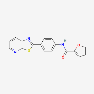 molecular formula C17H11N3O2S B2950013 N-[4-([1,3]thiazolo[5,4-b]pyridin-2-yl)phenyl]furan-2-carboxamide CAS No. 863588-70-9