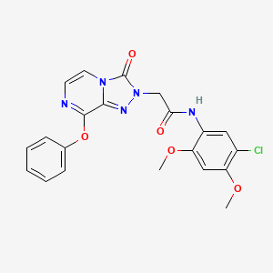 molecular formula C21H18ClN5O5 B2950027 3-(4-{2-[(4-chlorophenyl)amino]-2-oxoethyl}-3-oxo-3,4-dihydroquinoxalin-2-yl)-N-cyclopropylpropanamide CAS No. 1115938-37-8